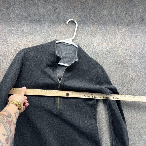 Tommy Bahama Sweatshirt Dress Womens Small Gray Quarter Zip Tunic Reversible - Picture 6 of 11